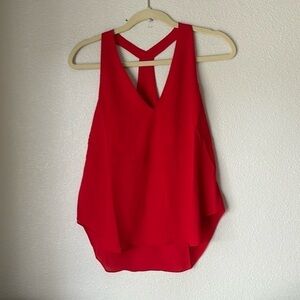 Three Eight Two Red Racerback Tank Top XS